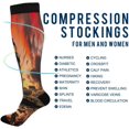 thumbnail image 4 of FREEAMG Beautiful Lighthouse Compression Socks Women Men Knee High Stockings for Sports,Running,Travel 1Pair, 4 of 7