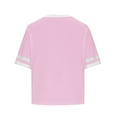 thumbnail image 4 of BangWanChi Ladies' Casual Drop Shoulder T-Shirt Round Neck Oversized Crop Top for Gym & Lounge, 4 of 4