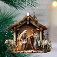 thumbnail image 5 of 2025 Christmas Nativity Scene Ornaments Religious Acrylic 2D Hanging Pendant The Birth of Jesus Christian Christmas Tree Decorations Xmas Holiday Memorial Keepsake Gift, 5 of 9