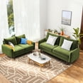thumbnail image 5 of 56.3'' Velvet Round Arm Loveseat, Couch with Solid Wood Frame, for Guest Room, Teenager's Room, and Small Apartment,33.1'' H x 56.3'' W x 31.1'' D, 5 of 5