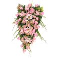 thumbnail image 4 of Guirnalda decorativa de lágrima para colgar en la pared, guirnalda floral, adornos artificiales Rosa, 4 of 9
