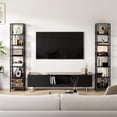 thumbnail image 3 of Ourlova Bookshelf - Narrow Bookcase Tall Skinny Storage Rack Shelf - 6 Tier Standing Bookshelves Metal Frame Rustic Display Racks Industrial Book Shelf for Bedroom/Living Room/Home/Office - Black, 3 of 8