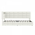thumbnail image 6 of ChenyueFurn Upholstered Storage Drawers Charging Station Daybed, Beige, 6 of 14
