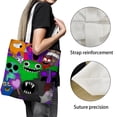 thumbnail image 3 of Garten of Banban Bolso de tela con estampado de lienzo para mujer, bolsa de compras reutilizable y estética, con cremallera interior, regalo para mujer, 35 × 40 cm., 3 of 6