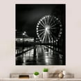 thumbnail image 2 of Designart "Midnight Carousel Black Ferris Wheel Elegance II" Amusement Parks Metal Wall Decor, 2 of 5