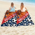 thumbnail image 4 of Personalized Beach Towels for Kids - Custom Beach Towels with Name- Ultra Absorbent Super Soft Swimming Towels, Customized Bath/Pool/Beach Towel for Boys and Girls(Basketball & Football), 4 of 9