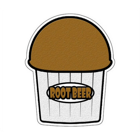 ROOT BEER FLAVOR Italian Ice Decal shaved ice cart sign