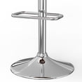 thumbnail image 2 of Simpli Home Lowell Mid Century Modern Adjustable Swivel Bar Stool in White Faux Leather, 2 of 12