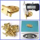 thumbnail image 5 of CHAO Paquete de 6 bisagras planas plegables para puerta de gabinete, mesa para máquina de coser, bisagra superior plegable de aleación de Zinc con tornillos, dorado, 5 of 5