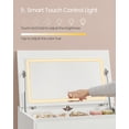 thumbnail image 2 of 5-Drawer Dresser with Vanity Mirror and Touch Control Adjustable Lights, Modern Chest of Drawers for Bedroom, Sturdy Storage Furniture, Snow White, 2 of 6