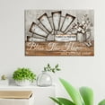 thumbnail image 5 of Farmhouse Windmill Wall Decor Bless This Home Sign Rustic Farm Style Room Decor Framed Kitchen Bedroom Living Room Decor (Beige), 5 of 9