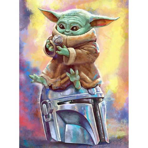Cuadros Decorativos Ölfarbe nach Zahlen Yoda Ausmalbild digital Ehuebsd Nuevos Originales