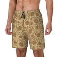 thumbnail image 2 of Fotbe Brown Flowers Men’s Swim Trunks Quick Dry Swim Shorts Board Shorts with Mesh Lining-3X-Large, 2 of 9