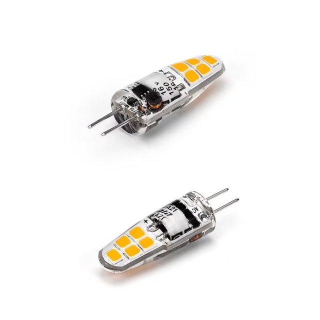 Bombillas LED G4 1,3 W 12 V CA/CC, G4 1,3 W equivalente a 13 W G4 bombilla halógena, blanco cálido 3000 K, no regulable, paquete de 10 LingWen 8390611038403