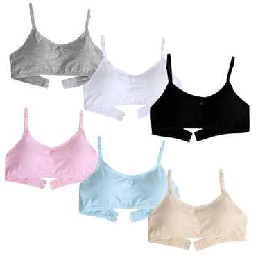 Girls Bra 10-15 Teen Student Teen Girls Breathable Cami Bra Elastic Shoulder Straps Adjustable Straps Fixed Pads