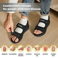 thumbnail image 5 of FitVille Wide Open Toe Sandals for Men Summer Diabetic Shoes for Men with Arch Support, Black, 11 Wide, 5 of 8
