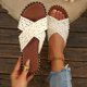 thumbnail image 5 of Zapatos Casuales Versátiles Plus-Size Estilo Bohemio Cómodos Tejidos Correa de Envoltura Respirables Sandalias Planas para Primavera / Verano, 5 of 9