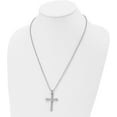 thumbnail image 4 of Chisel Stainless Steel Polished with 14k Gold Accent .02 carat Diamond Cross Pendant on a Ball Chain Necklace - 22" Natural Diamonds, 4 of 8