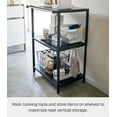 thumbnail image 3 of Yamazaki Home Storage Rack - Three Sizes, Black, Steel, 35-Inch, Supports 64.9 pounds, Adjustable, 3 of 7