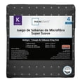 thumbnail image 1 of Juego De Sábanas Mainstays King Size GRIS OXFORD CRUCES, 1 of 4