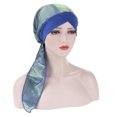 thumbnail image 2 of SPRING PARK Womens Cross Turban Hat Trendy Polyester Scarf Scarves Chiffon Print Design, 2 of 8
