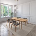 thumbnail image 3 of Juego de Comedor Extensible de Madera con 4 Sillas para 4 Personas, Mesa y Sillas para Comedor y Cocina, Midtown Concept Praga, Roble y Gris Oscuro, 3 of 5