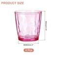 thumbnail image 2 of Uxcell 7oz Acrylic Drinking Glasses, 4Pack Plastic Reusable Tumblers Drinkware for Home Outdoors, Pink, 2 of 7