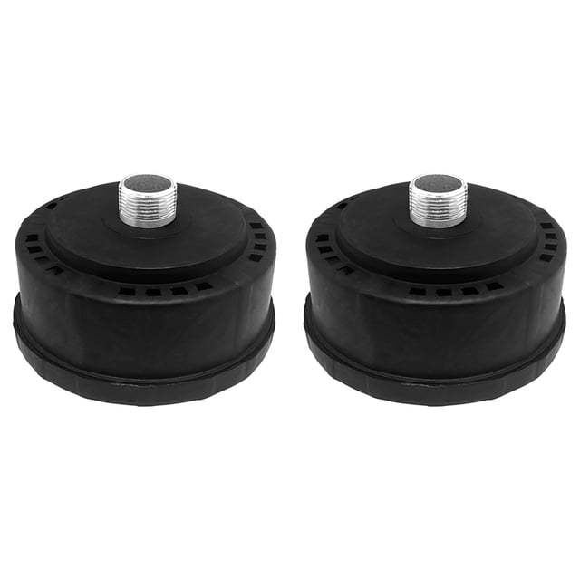 2 Filtro Silencioso Reductor de Ruido de Compresor de Aire de 25 Mm/1 Pulgada, Filtro Silenciador Redondo de Carcasa de Plástico