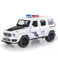 thumbnail image 6 of 1: 32 G800 alloy police car simulation sound and light feedback off-road vehicle model children's ornament toy, 6 of 7