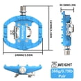 thumbnail image 4 of BUCKLOS Mountain Bike Pedals Clip in and Flat Platform Dual Sided, Lightweight Nylon Clipless Pedals Compatible with SPD Bicycle Cleats Cycling Shoes- Fit Gravel MTB Indoor Road Bike（PD-M650）, 4 of 7