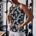 thumbnail image 5 of KLL Flower Print Men's Muscle Gym Workout Stringer Tank Tops Bodybuilding Fitness T-Shirts Tank Tops Men-3X-Large, 5 of 7