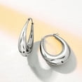 thumbnail image 4 of Ross-Simons Sterling Silver Graduated Hoop Earrings, Women's, Adult, 4 of 7