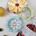 thumbnail image 3 of xinxixnxx Manual Corers with 8 Slices Plastic Frame Fruit Slicer Vegetable Chopper Tools Slice Shape Chip Non-sliding Reusable Tool Blue, 3 of 6