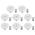 thumbnail image 1 of Uxcell 25mm Drawer Rollers, Nylon Positioning Pulleys with Spring Washer and Nut, White 8 Set, 1 of 6