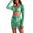 thumbnail image 3 of Mialoley Hauts de Protection Solaire pour Femmes Jupe Ensemble, Robe Mi-Longue à Manches Longues pour Vacances d'Été à la Plage, 3 of 7