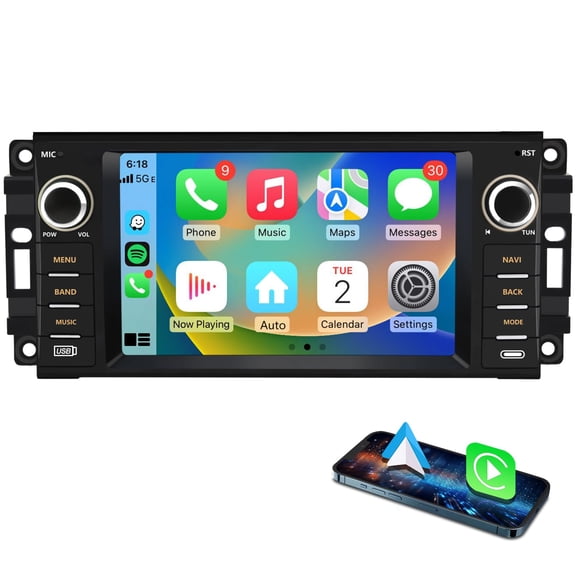 Estéreo para coche AWESAFE [2 GB+64 GB] con GPS automático Carplay Android