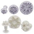 thumbnail image 1 of tredstone 6 Pieces Snowflake Biscuit Mold DIY Tool Fondant Pastry Plastic Mould Cake Sugar-craft Press Bakeware Holiday Craft Bakery, 1 of 7