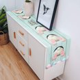thumbnail image 4 of Easter Cotton Linen Table Runner Dresser Scarves,Bunny Tail Easter Eggs Rabbit Spring Flowers Table Runners for Dinning Table,Farmhouse Kitchen Decor,Holiday Parties Dinner Decoration-13x108 Inch, 4 of 7