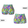 thumbnail image 5 of Qekee Graffiti Pineapples Women Workout Shorts, Sports shorts, Scrunch Butt Lifting Gym Shorts, Breathable Soft - Medium, 5 of 9