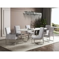 thumbnail image 2 of Manhattan Comfort Element 18.9" Velvet Dining Chair in Gray (Set of 6), 2 of 10