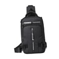 thumbnail image 3 of Bolso bandolera Bolsa de almacenamiento Correa de hombro ajustable Bolsa de pecho impermeable informal Negro, 3 of 8