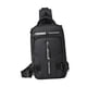 thumbnail image 2 of Bolso bandolera moderno impermeable para hombre con puerto de carga USB - Estilo informal de negocios Negro, 2 of 9