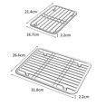 thumbnail image 1 of Bandeja de acero inoxidable 304, almohadilla de aislamiento térmico, rejilla de drenaje para almacenamiento de platos de fregadero, alfombrilla anti-olla caliente para cocina, 1 of 5