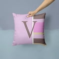 thumbnail image 2 of Monogram Letter Fabric Decorative Pillow, 2 of 4
