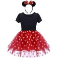 thumbnail image 1 of Minnie Déguisement Robe Bébé Fille Serre-Tête Oreilles de Mouse Robe à Pois, 1 of 6
