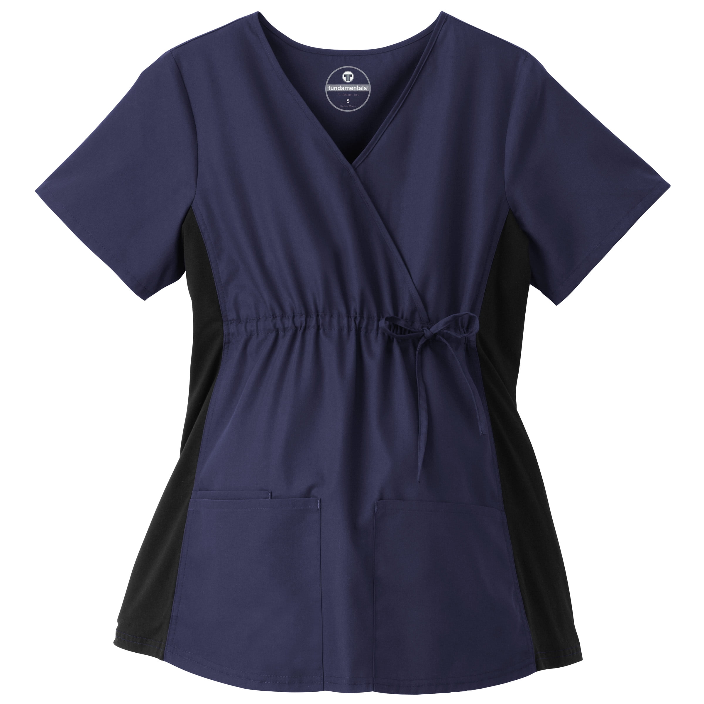 Fundamentals Womens Maternity Mock Wrap Scrub Top, Style 14375