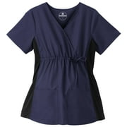 Fundamentals Womens Maternity Mock Wrap Scrub Top, Style 14375