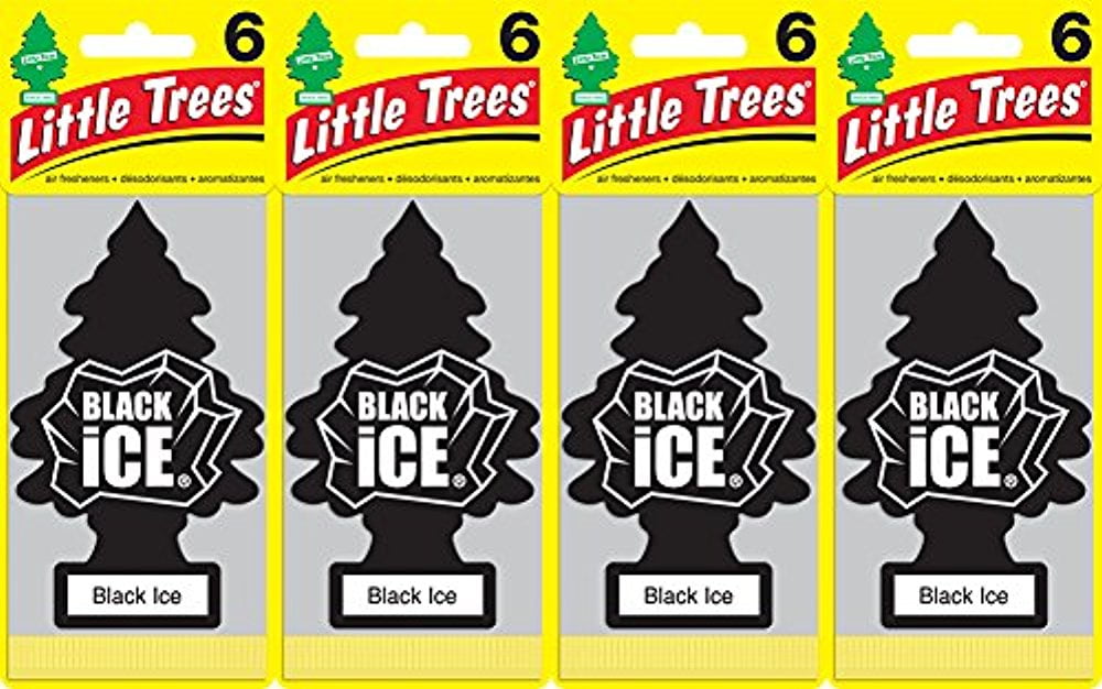 LITTLE TREES Black Ice Air Freshener, (Pack of 24)