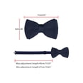 thumbnail image 2 of CORBATA DE LAZO PREATADA PARA HOMBRES INSPIRADA CHIC, CON CORREA AJUSTABLE, DE COLOR SÓLIDO, TEJIDA, AZUL MARINO, 2 of 5