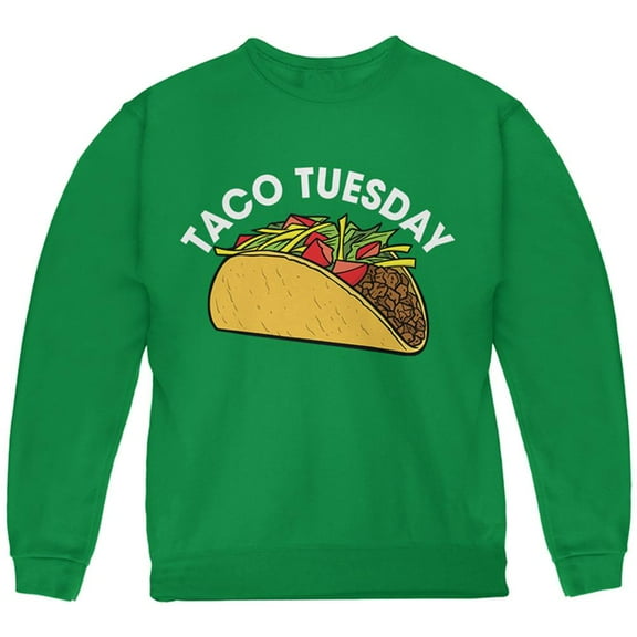 Cinco de Mayo Taco Tuesday Youth Sweatshirt Green YXL